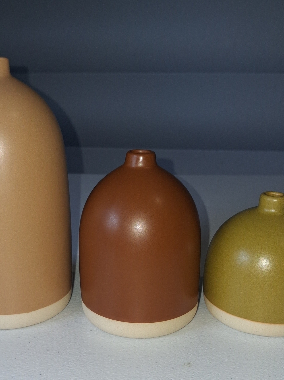 Neutral Boho Ceramic Vase - Brown Accent